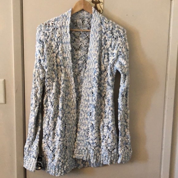 Blue and white knit cardigan - Picture 1 of 1
